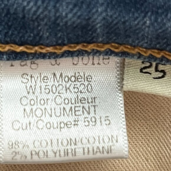 Rag & Bone Monument Low Rise Skinny Jeans Size 25 Y2K Stretch Denim W1502K520 - Picture 9 of 10